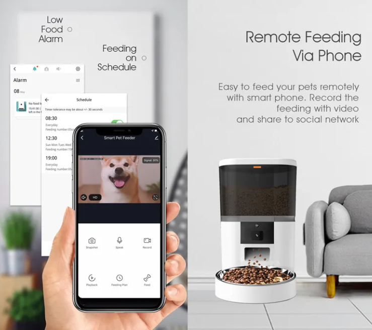 LuxTails Automatic Pet Feeder – Smart Timed Feeding for Dogs & Cats