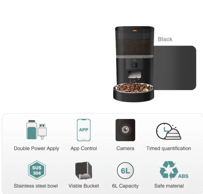 LuxTails Automatic Pet Feeder – Smart Timed Feeding for Dogs & Cats