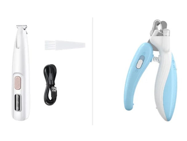 Pet Paw Trimmer with LED Light – Quiet Waterproof Grooming Trimmer