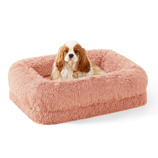 LuxTails Orthopedic Calming Dog Sofa Bed – Egg Foam & Faux Fur