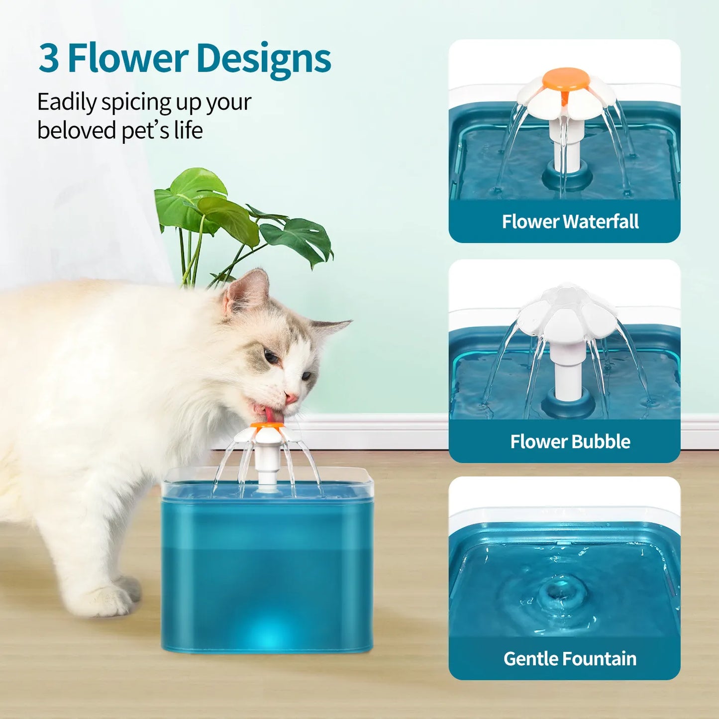 LuxTails Automatic Circulating Pet Water Fountain