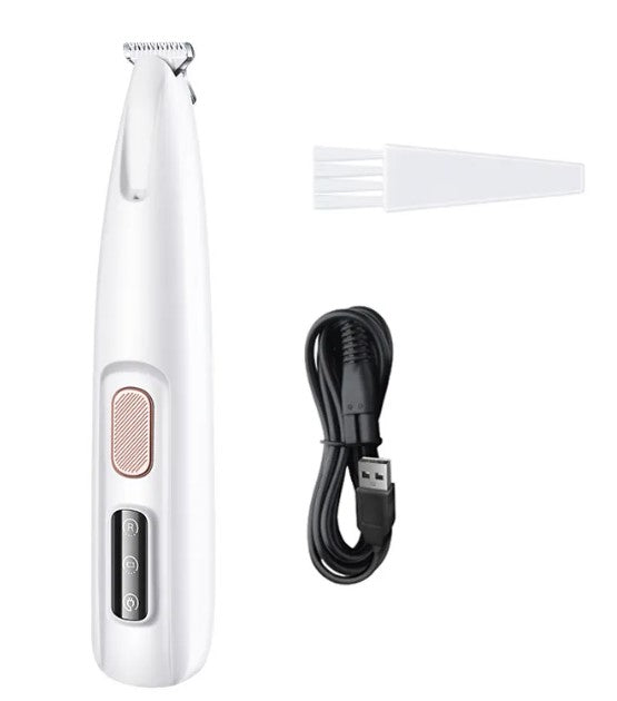 Pet Paw Trimmer with LED Light – Quiet Waterproof Grooming Trimmer