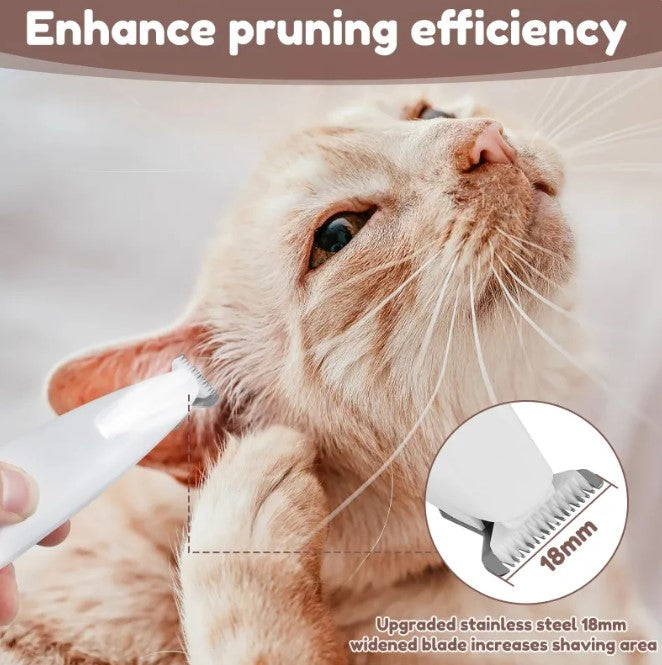 Pet Paw Trimmer with LED Light – Quiet Waterproof Grooming Trimmer